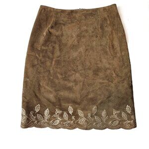 Lord & Taylor Brown Suede Skirt - Size 8
